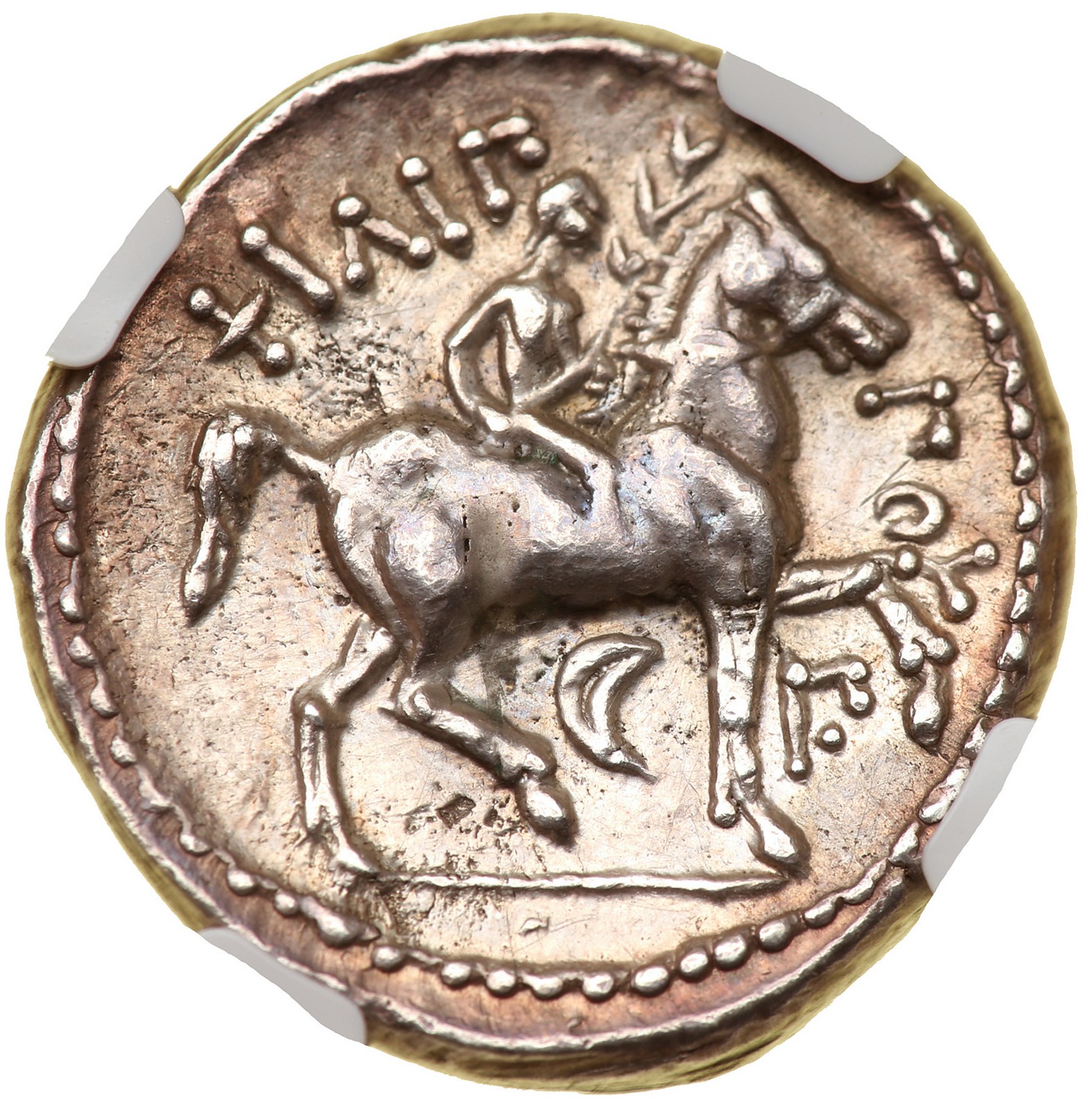 Macedonian Kingdom. Philip II. Silver Tetradrachm (14.30 g), 359-336 BC. Amphipolis, posthumously, - Image 2 of 2