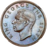 New Zealand. Proof Penny, 1949. KM-21. George VI. Reportedly only 10 known. Very Rare. NGC graded