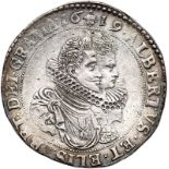 Spanish Netherlands. Ducatone, 1619 (Brabant). Dav-4428. Brussels mint. Albert and Isabelle, 1598-