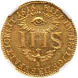 German States: Saxony. Ducat, 1616. Fr-2642. Sophia, 1582-1601. Crowned initials. Reverse :; ""