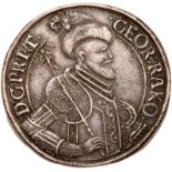 Transylvania. Taler, 1653-NB. Dav-4751; Resch-70. Georg Rakoczi II, 1648-1660. Bust with fur cap