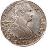 Mexico. 8 Reales, 1807-Mo TH. Eliz-133; KM-109. Charles IV. Bright original mint brilliance. PCGS