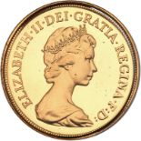 Great Britain. Sovereign, 1982. KM-919. Weight 0.2355 ounce. Elizabeth II. In original case.