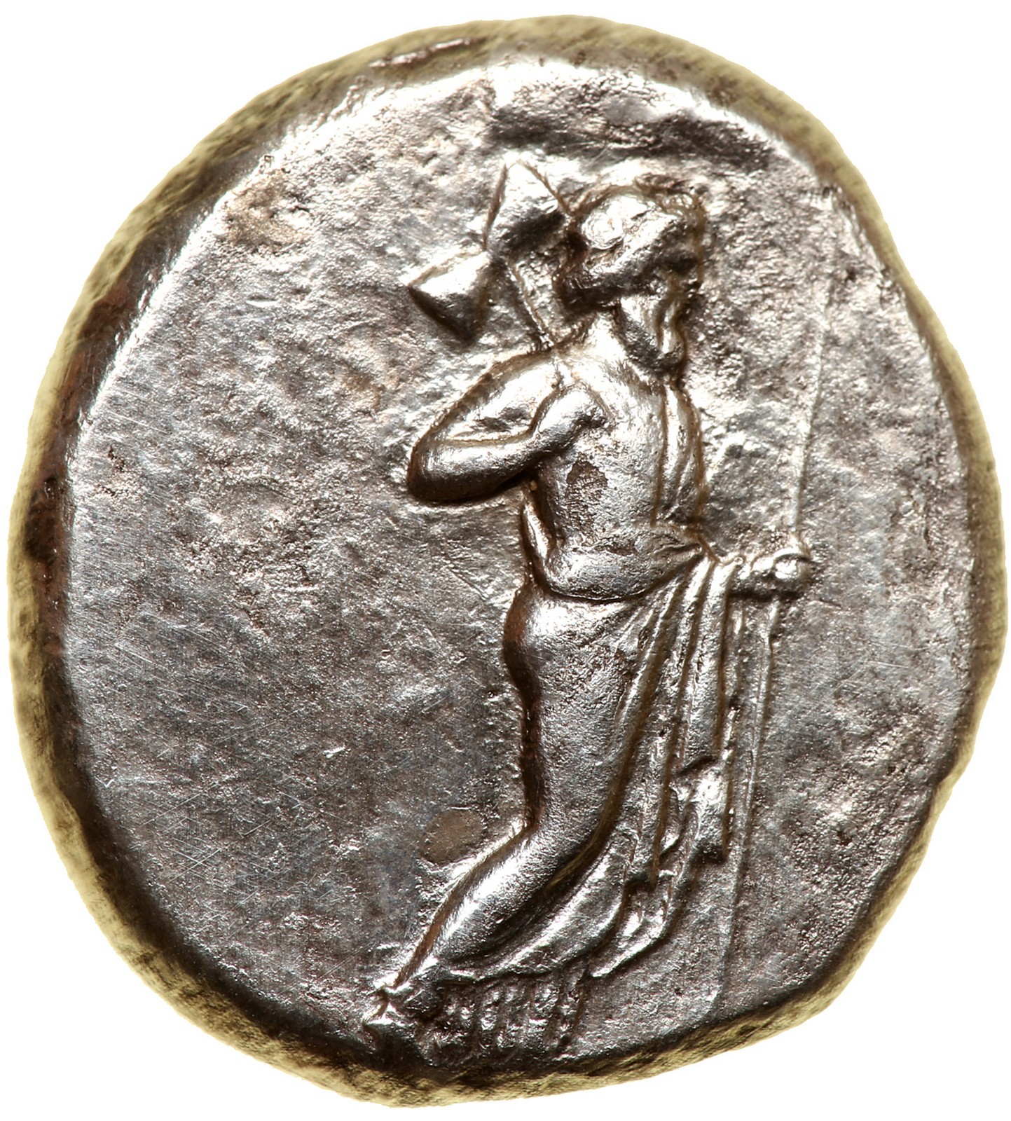 Carian Satraps. Hekatomnos. Silver Tetradrachm (14.7 g), 395-377 BC. Zeus Stratios or Labraundos