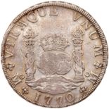 Mexico. 8 Reales, 1770/60-Mo FM. Eliz-72var; KM-105. Charles III. Pillar type. NGC graded Very Fine,