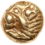 Ionia, Miletos. Electrum 1/12 Stater (1.1 g), ca. 600-550 BC. Lion head facing left. Reverse: