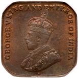 Straits Settlements. Cent, 1920. KM-32. George V. NGC graded MS-64 Red & Brown.