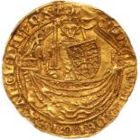 Great Britain. Half Noble, ND. S.1494; Fr-90. Edward III. Fourth coinage, Pre-treaty period, 1351-