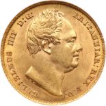 Great Britain. Sovereign, 1836. S.3929B; Fr-383; KM-717. William IV. Bare head right. A very