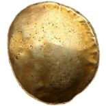 Celtic, Gaul. Ambiani. Gold Stater (6.1 g), 55 BC. Gallic War type. Blank. Reverse: Disjointed horse