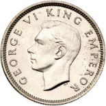 New Zealand. Sixpence, 1942. KM-8. George VI. Scarce date. NGC graded MS-63.