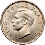 New Zealand. Halfcrown, 1948. KM-19. George VI. Second highest certified grade. NGC graded MS-65.