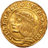 France: Lorraine. Florin, 1515. Fr-142. Antoine Le Bon, 1508-1544. Crowned bust facing left. Reverse