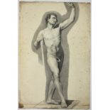 Aristodemo Costoli (1803-1871), Accademia di nudo. Sec. XIX, prima metà. Matita nera; carta bianca