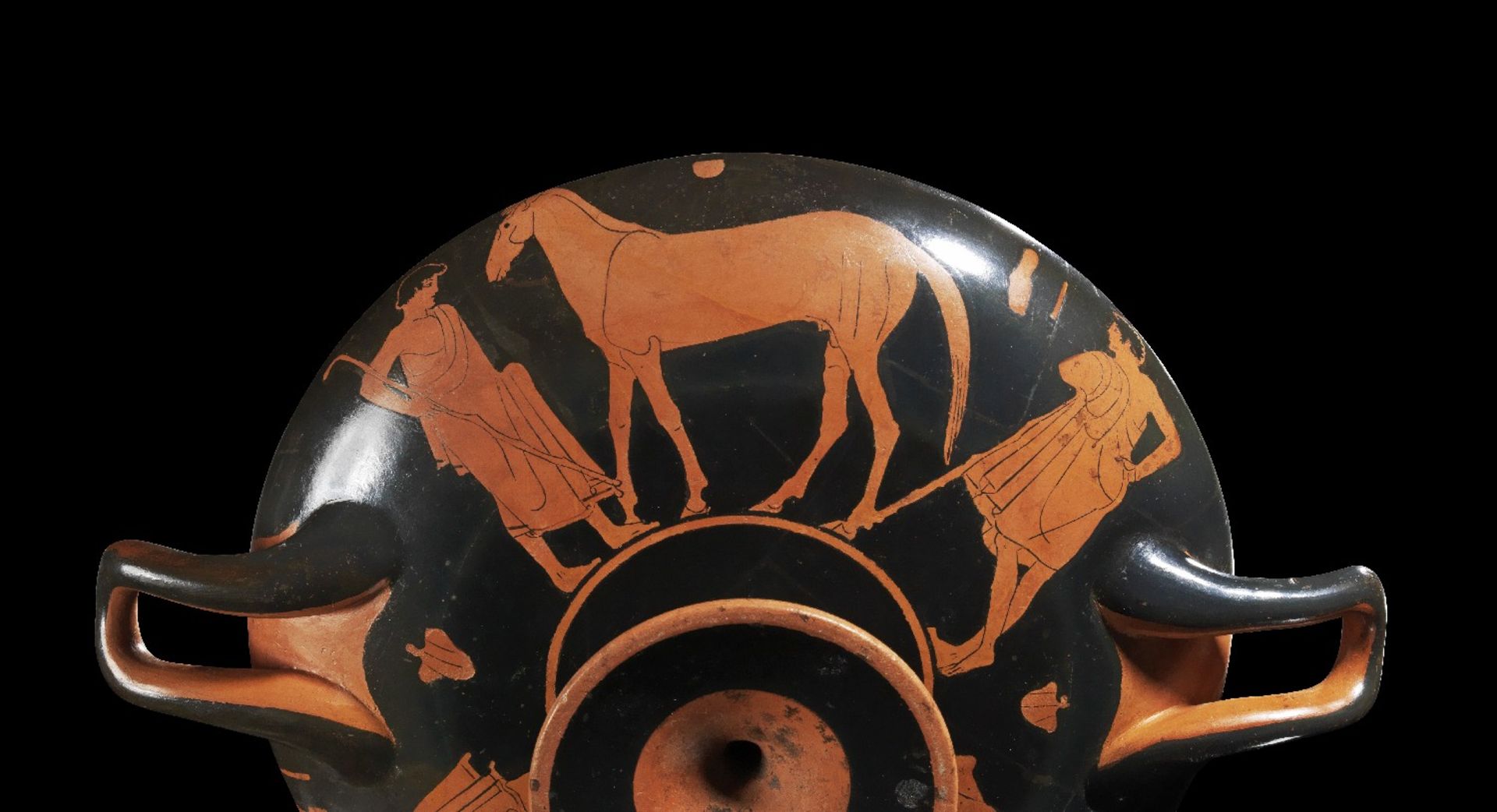 Attische Schale des Santa Barbara-Malers. 480 - 470 v. Chr. H 9,7cm, Dm 24,2cm, B mit Henkeln 31, - Bild 4 aus 4