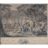 C.F. Macret según J.M. Moreau, en 1782
“Arrivée de J.J. Rousseau aux Champs Elysées”
Grabado
29,5