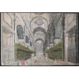 Anónimo italiano S.XVIII
"Interiores de iglesias italianas" 
pareja de dibujos a tinta
26 x 39 cm