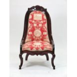 Butaca tipo "gondole" de caoba tallada tapizada con "toile de jouy"
110 x 42 x 65 cm
200 - 300 €