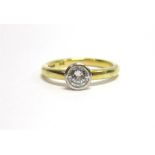 A SINGLE STONE DIAMOND 18CT GOLD RING the brilliant cut estimated to weigh approximately 0.4cts,