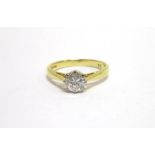 A DIAMOND SINGLE STONE 18CT GOLD RING the brilliant cut estimated as weighing approximately 0.44cts,