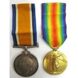 A GREAT WAR PAIR OF MEDALS TO PRIVATE A.G. MILLER, SOMERSET LIGHT INFANTRY comprising the British