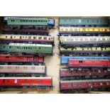 [OO GAUGE]. EIGHTEEN ASSORTED COACHES including an Airfix G.W.R. auto-coach, brown and cream livery;