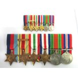A SECOND WORLD WAR GROUP OF SIX MEDALS  comprising the 1939-45 Star, Africa Star, with '8th Army'