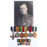 A GREAT WAR & SECOND WORLD WAR D.S.C. & BAR GROUP OF EIGHT MEDALS TO SQUADRON LEADER (LATER WING