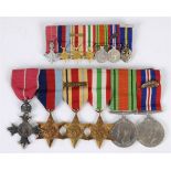 A SECOND WORLD WAR M.B.E., M.I.D. GROUP OF SIX MEDALS ATTRIBUTED TO MAJOR G.H. MUIRHEAD comprising