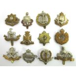 ASSORTED BRITISH CAP BADGES including those for the Wiltshire Regiment; South Staffordshire