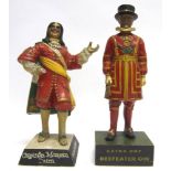 TWO RUBBER COMPOSITION ADVERTISING FIGURES circa 1950s, one for Beefeater Gin, in the form of a