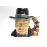 A NOBLE CERAMICS POTTERY CHARACTER JUG, 'SIR WINSTON CHURCHILL' (Historical Legends Series, No.3),