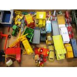 ASSORTED DIECAST MODELS by Dinky, Britains and others, variable condition, all unboxed.