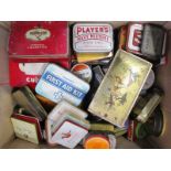 APPROXIMATELY NINETY TOBACCO & OTHER TINS variable condition.