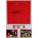 MANCHESTER UNITED  Signed corner flag presentation.  Signed by Ryan Giggs, together with two
