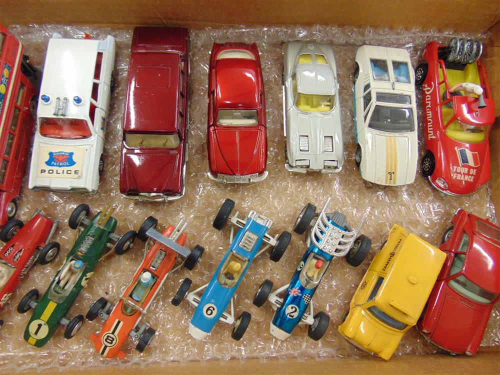 FOURTEEN ASSORTED DIECAST MODELS circa 1960s-70s, including a Corgi No.247, Mercedes-Benz 600