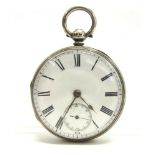 A. CAMPBELL, CHEAPSIDE, LONDON a silver open faced pocket watch, London 1866, the unsigned white
