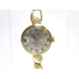 AVIA, A LADY'S 9 CARAT GOLD BRACELET WATCH Edinburgh 1963, the circular dial with gilt batons,