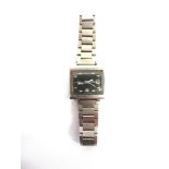 SEIKO, 5, A GENTLEMAN'S 1970'S AUTOMATIC STAINLESS STEEL WRIST WATCH the black TV shaped dial with