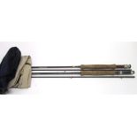 A DAIWA OSPREY 9'6' TWO PIECE FLY ROD together with a Daiwa Osprey Professional 9'6' two piece