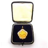 A 9CT GOLD AND ENAMEL MEDAL from the Incorporated London Academy of Music, inscribed 'Pearl L.E.