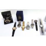 A COLLECTION OF NINE FASHION WATCHES brands include Swatch; Limit; Pulsar; and Next