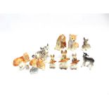 A COLLECTION OF 28 RUSSIAN LOMONOSOV ANIMAL FIGURES,  including graduated set of three rabbits