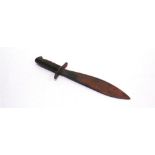 A GREAT WAR U.S. MODEL 1917 BOLO KNIFE the 26cm steel blade marked to one side 'S A / 1917' and to