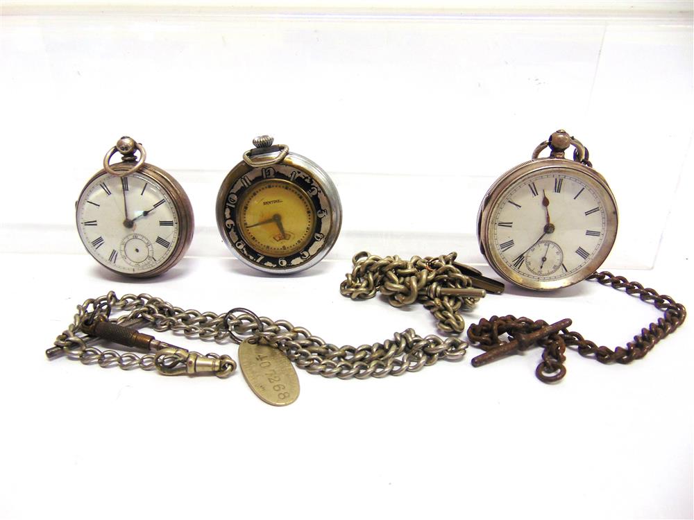 ANONYMOUS, A SILVER KEY WOUND OPEN FACED POCKET WATCH London 1868, the white enamel dial with