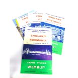 FOOTBALL - THIRTY-FOUR PROGRAMMES including those for England home internationals v. Portugal, 1958;