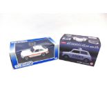 TWO 1/18 SCALE MODEL BRITISH POLICE CARS comprising Kyosho No.08104, Mini Cooper S 'Police'; and