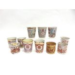 EIGHT ROYAL COMMEMORATIVE ENAMEL BEAKERS for the 1897 Victoria Diamond Jubilee (4), Edward VII