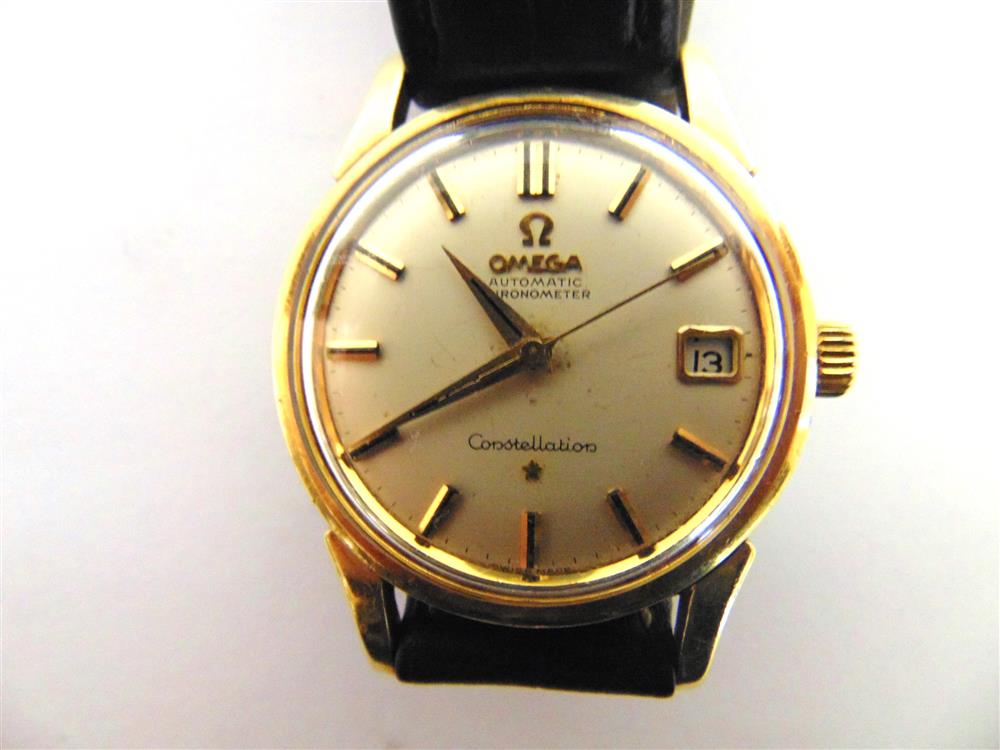 OMEGA Constellation, Automatic Chronometer, the circular white dial with gilt batons, hands and