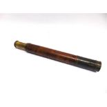 A SINGLE-DRAW TELESCOPE the barrel engraved 'Spencer, Browning & Rust / London', 50.5cm long (
